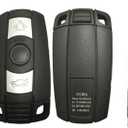 Key Fob Case Shell Fit for BMW 3 5 Series BMW X5 BMW X6 BMW Z4 3 Buttons Replacement Keyless Entry Remote Car Key Fob Cover with Uncut Blade Blank and Screwdriver (1)