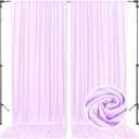 10 x 10 Feet Light Purple Backdrop Curtain for Partie, Background Curtains for Photoshoot, Birthday, Wedding, Halloween, Thanksgiving, Christmas, New Year Party Decorations 5Ft x 10Ft, 2 Panels (Lavender)