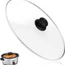 6 Quart Oval Glass Lid Compatible with Hamilton Beach Slow Cooker 33665G, Crock Pot Replacement lid, Slow Cooker Crock Pot Lid Replacement Part, 1 Pack