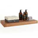 AquaTeak Moa 18" Teak Floating Shelf, Wall Mounted, Holds Up to 10 lbs