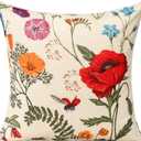 All Smiles 16 x 16 Throw Pillow Covers Outdoor Spring Summer Garden Flowers Farmhouse Outside Furniture Bench Decorative Swing Cushion Set of 4 for Patio Sofa Couch Chair