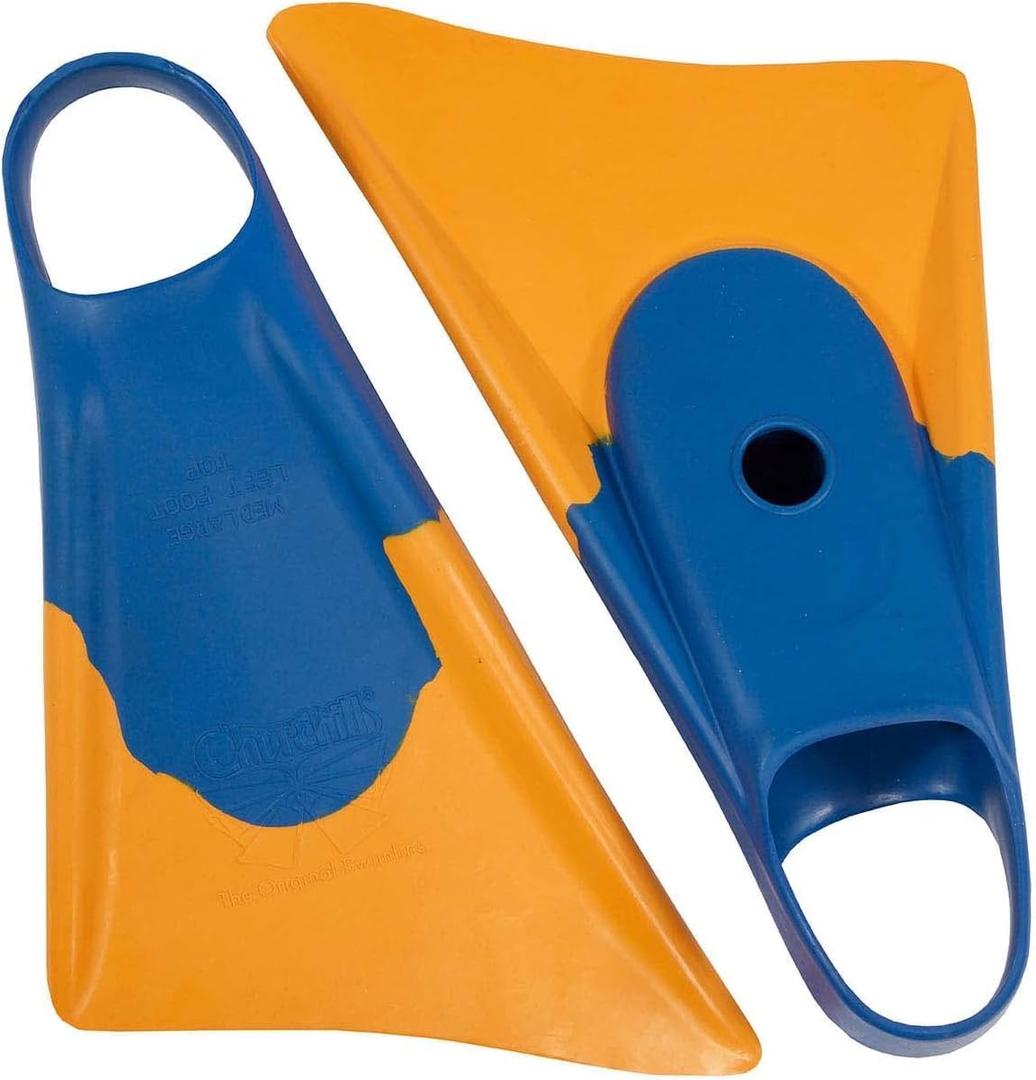 Swim Fins Churchill Makapuu Malaysian or Gum Rubber. Patented Design for Swimming Fin Propulsion, Diving, Surfing, Bodyboarding, Unisex. (Medium-Large)