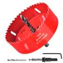 4-1/4Inch / 108mm Hole Saw for Wood, Plastic Board, Ceiling,Drywall, and Metal Sheet - HSS Bi-Metal Hole Cutter with Pilot Drill Bit