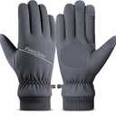 Winter Waterproof Ski Gloves Men Women, Snow Warm Cycling Cold Weather, Driving Biking Running (Dark Gray)