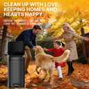 Dog Poop Trash Can Outside, 2.7Gal Dog Waste Trash Can with Lid, Foot Pedal, Dog Waste Container with 20 Bags, Pet Poop Bucket with Soft Close for Backyard Odor Control, Black