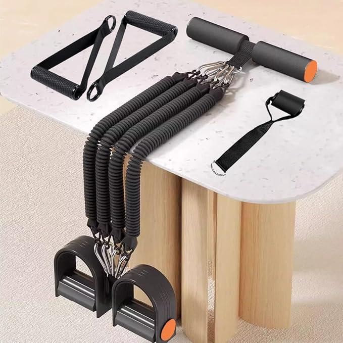 Multi-Functional Sports Pedal Puller, Elastic Sit-Up Tension Rope, Efficient Training, Home Fitness, 4-Tube Tension Rope Foot-Operated Resistance Band For Abdominal, Waist, Arm, Leg Training, etc