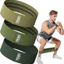 Fabric Resistance Bands for Legs - Workout Bands Resistance Bands for Men and Women - Booty Bands for Working Out - Exercise Bands Resistance Bands Set - Elastic Bands for Exercise (Military Green)