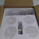 4-Light Bathroom Vanity Lights, Brushed Nickel Vanity Light with Clear Glass Shade, Bathroom Light Fixture Over Mirror, Wall Lamp Over Mirror, Nickel Vanity Lights for Bathroom Bedroom, E26