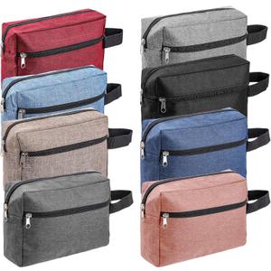 8 Pcs Groomsmen Gift Bags Toiletry Bag for Men & Women Hanging Travel Toiletry Bag Makeup Pouch Organizer with Large Capacity Portable Storage Bags Christmas GiftsMulticolors