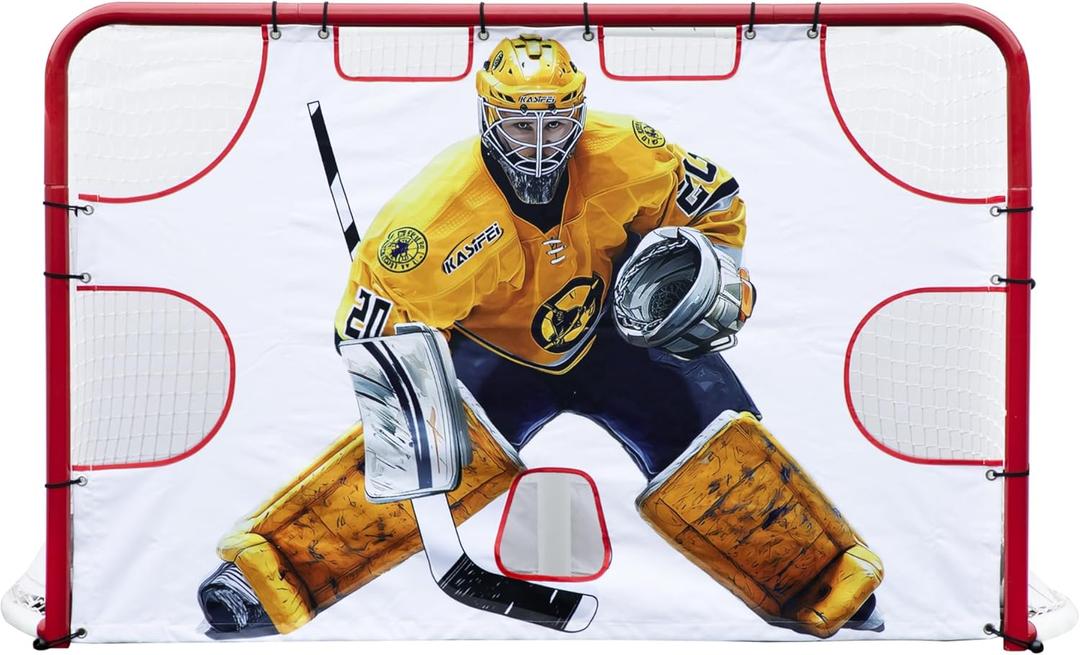 kasifei 6' x 4' Hockey Net Goalie Targets | Made from 900D Oxford Fabric and PVC Reinforcement Coating, Shooter Tutor for Practicing Shooting Accuracy