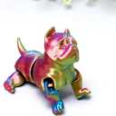 3D Printed Dog Model,Flexible Realistic Articulated Animal Fidget Toys,Mystery Figurines Gifts for Easter,Executive Desk Funny Dcor and Festival Collectible,Easter Basket Stuffers (Yellow)