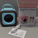 Mini Karaoke Machine for Kids, Girl Toys Gifts, Kids Karaoke Wireless Microphone for 4,5,6,7,8,9,10,11,12 Years Old Boys and Girls Christmas Party Gifts Toys (Blue)