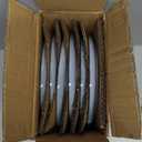 E-far 8 Ceramic Salad Plates Set of 6, Reactive Glaze Stoneware Dishes, Round Dessert Plate for Home Kitchen Restaurant, Microwave & Dishwasher Safe  Ocean Blue