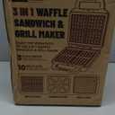 FineMade Belgian Waffle Maker with Removable Plates, Waflera Electrica, Large Waffle Iron, 3 in 1 Panini Grill Press Breakfast Sandwich Maker, Electric Griddle, Grilled Cheese Maker, Breakfast Station