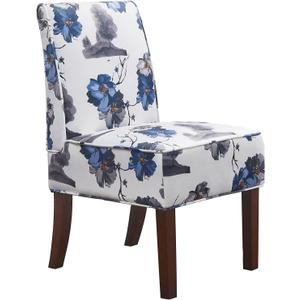 Traditional Fabric Accent Chair, DRM'SCUUM Modern Accent Chair for Living Room Soft White Velvet with Ink Paint Pattern,Comfor Seat,Sturdy Frame and Rubber Wood Legs