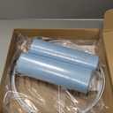 Lamp Shades Set of 2, Drum Lampshade for Table Lamps Floor Lamp, 13" Top X 13" Bottom X 10" High Blue Large Line Fabric Lamp Shades, Easy Assembly Replacement Lampshades