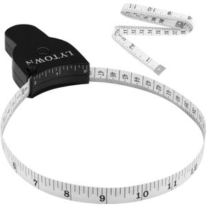 2PCS Tape Measure Body Measuring Tape 60inch (150cm), Retractable Measuring Tape for Body Measurement & Weight Loss, Accurate Body Tape Measure for Fitness, Tailor, Sewing, Handcrafts, Clothes (Black)