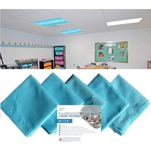 5Pack Light Covers-2x4ft,10 Strong Magnets, Improves Focus, Reduces Headaches & Provides Relief Light Covers for School Classroom Home Office (5)