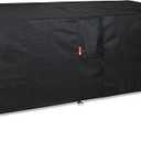 SheeChung Rectangular Fire Pit Cover,Fits 54-58 Inch-Outdoor Waterproof Anti-UV Patio Furniture Gas Fire Pit Table,58 x 28 x 24 Inches, Black