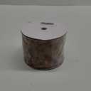 MEEDEE Brown Velvet Wired Ribbon 4 Inch Wide Double Sided Velvet Ribbon for Christmas Tree, Holiday Crafts, Home Decor, Topper Bow, Garlands, Wreaths (10 Yards)