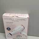 Conair Double Ceramic Hair Dryer with Diffuser | Blow Dryer with Ionic Conditioning | Includes Diffuser and Concentrator | White