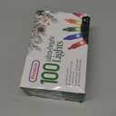 PREXTEX Christmas String Lights with Green Wire - 100 Count, 20 Ft Multicolored Christmas Tree Lights for Xmas Decorations Indoor and Outdoor - Incandescent String Light for Patios, Fences, Holidays