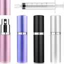 2 x Portable Mini Refillable Perfume Atomizer Bottle, Travel Size Cologne Sprayer, Travel Atomizer Refllable, MiniPerfume Dispenser, Scent Pump Case, Small Perfumes Spray Bottle 4 Pcs Pack of 5 ml