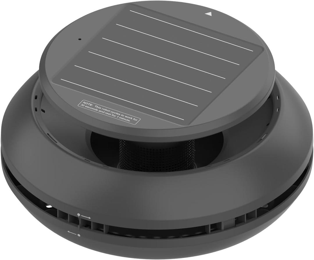Y60 Solar-Powered Robotic Pool Skimmer - Cordless Automatic Pool Cleaner, Spot Cleaning & Self-Parking Rechargeable Robot for Above/Inground Pools, Stone