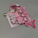 NICEVINYL Pink Iron on Patches for Girls: 60PCS Girly Random Embroidery Patches for Backpacks Clothing Hats Jackets Pants Decor - Assorted Cute Sew on Appliques for DIY Accessories