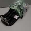 Toddler Booster Seat for Dining Table & Kitchen Chair - Portable Foldable with Removable Tray, Baby Camping Chair 6-36 Months Indoor Outdoor (Green Stripe)