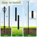 FOREHOGAR Metal Fence Post Black Splicing 6 feet, Pack of 8, T Posts for Fences Wire Mesh, No Dig Steel Stakes Fencing for Garden Yard Farm Outdoor Light Duty