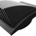 Vent Systems Black 4" inch Exhaust Vent Cover - Dryer Vent Hood - Louvered Dryer Cover - Vent Hood Cap - One-Directional Plastic Air Supply Grille - Non Return Valve - Outlet Cowl Air Vent Grille