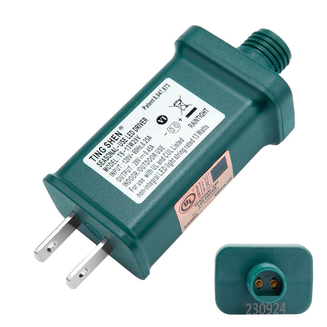 29V 13W LED Power Supply,Low Voltage Transformer US Plug, for LED String Light, Holiday Lighting, Christmas X-Mas Tree