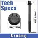 HBHO034 10 Pcs Cylinder Head Bolts Set Compatible with Honda Civic 1.7L Models (2001-2005) Replaces OE: HBHO034