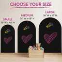 Arch Magnetic Wall Decal - 40" x 18" Matte Finish Chalkboard Sticker for Wall - Magnetic Board for Playroom, Home Classroom(Black)