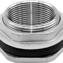 Beduan 1.5" Female Bulkhead Water Tank Connector Stainless Steel Thru-bulk Fitting