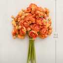 Ling's moment Ranunculus Artificial Flower, Faux Silk Mini Ranunculus Flowers for DIY Bouquet, Bulk Fake Wedding Filler Flowers for Centerpieces Arrangements Bridal Shower Decorations, Citrus Orange