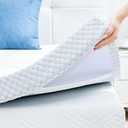 SINWEEK 1.5 Inch Full Size Cooling Memory Foam Mattress Topper for Pressure Relief, Bed Mattress Pad with Cooling Soft Cover and Corner Straps, CertiPUR-US Certified