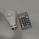 RGB Color Changing Light Bulbs,RGB LED Light Bulbs,9W Warm White 6500K,40W Equivalent,16 Color Multicolor A19 E27/E26 Dimmable Memory Function, for Home Decoration,Stage,Bar,Party