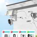 iMaihom 2K Floodlight Camera with Plug-in Power Cable, 3000LM Security Outdoor Cam with Motion-Activated, Color Night Vision, 2-Way Audio, Siren, 24/7 Recording, IP65, 5G/2.4G WiFi, Works with Alexa