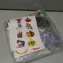 WorldBazaar Halloween Suncatchers Craft 24 Sets Halloween DIY Ornament Window Paint Art Craft Kits Pumpkin Bat Cat Sun Catchers for Kids Classroom Family Holiday Activities Party Supplies