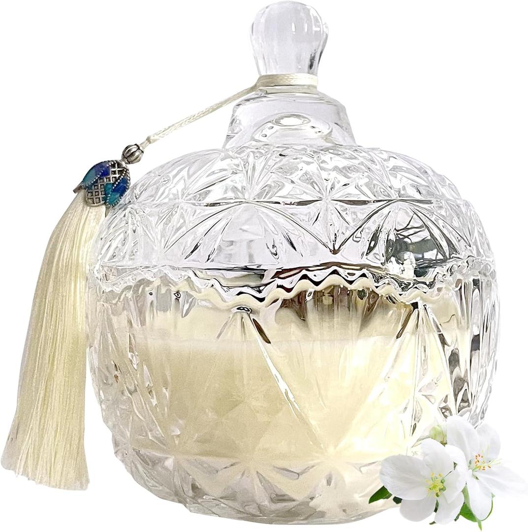 7oz Jar Scented Candles Gift for Women Home Decor(Jasmine), 3.94 inches x 5.12 inches