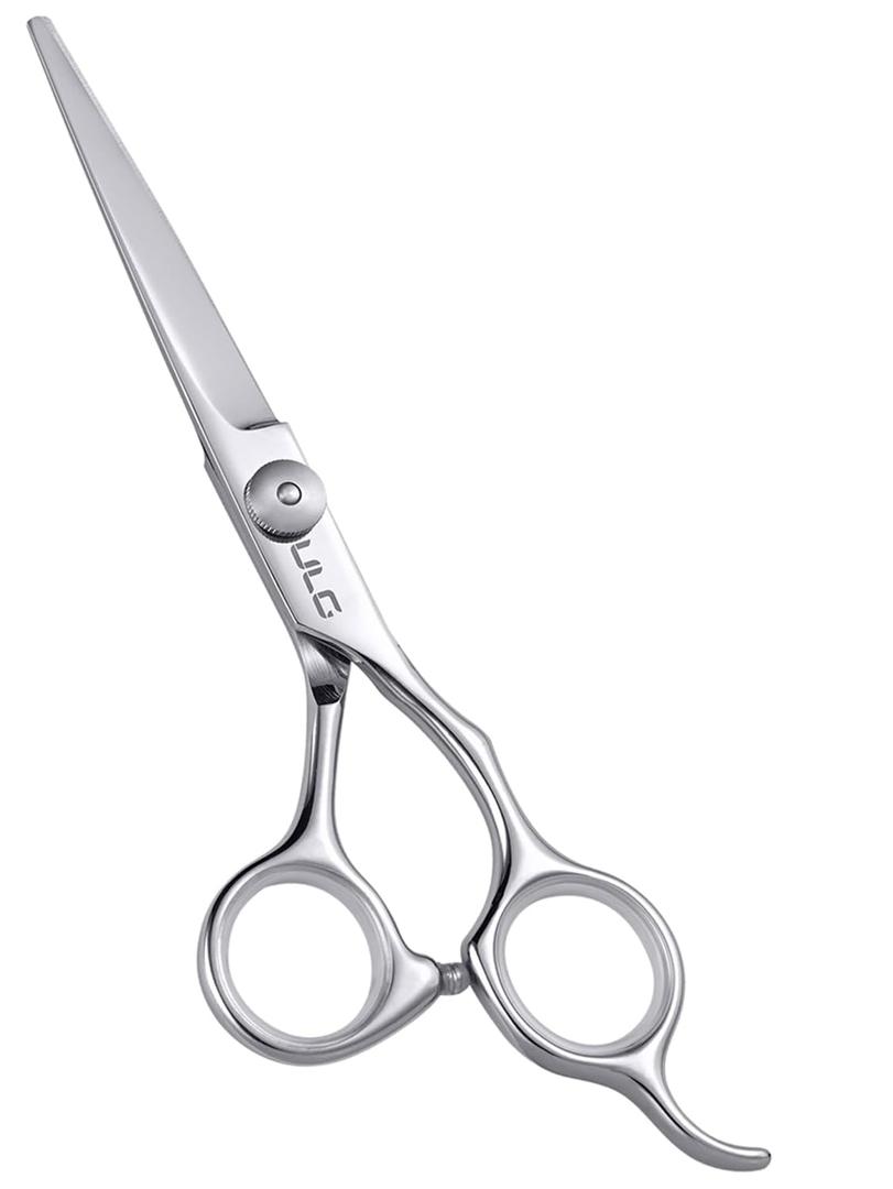 Hair Cutting Scissors, ULG Professional Hair Scissors 6.5 inch Right-Hand Razor Edge Barber Shears Salon Hair Cutting Shears Made of Japanese Stainless Steel, Hand Sharpened Silver
