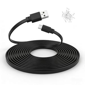 PDEEY USB C Extension Cable 25 FT for Outdoor Camera, Waterproof Charger Cord