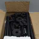 Yuanshikj 2Pc (70" Tall 12" deep 3/4") Industrial Wall Mount Iron Pipe Shelf Shelves Shelving Bracket Vintage Retro Black DIY Open Bookshelf Storage Home Kitchen (2 Pcs 5Tier Hardware only)