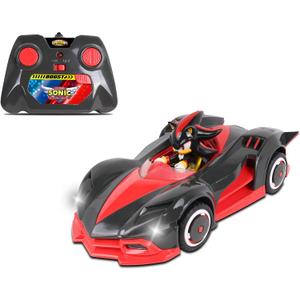 NKOK Team Sonic Racing 2.4GHz Radio Control Toy Car with Turbo Boost - Shadow The Hedgehog 602, Red, Turbo Boost Feature, Features Working Lights, for Ages 6 and up