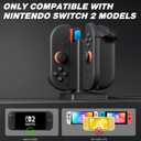 RHOTALL Charging Dock Compatible with Nintendo Switch 2 joycon Controllers, 4 in 1 Fast Charger Station for Switch 2 with LED Indicator and Charger Cable,Magnetic & Non-Slip Base Charging Accessories