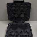 DASH Multi Mini Waffle Maker - Four 4 Waffle Molds, Nonstick Waffle Iron with Quick Heat-Up, Nonstick Surface - Perfect Mini Waffle Maker for Kids and Families, Just Add Batter (Graphite)