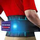 FEATOL Gel Pack Back Brace,Lumbar Support for Back Pain Relief, Herniated Disc, Sciatica, Scoliosis - Breathable Material Design with Heat & Ice Gel Pack for Men & Women| Large/X-Large