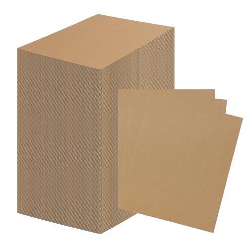 RLAVBL 200 Pack 8x10 Brown Corrugated Cardboard Sheets, Flat Cardboard Inserts for Shipping, Mailing, Packing, DIY Crafts
